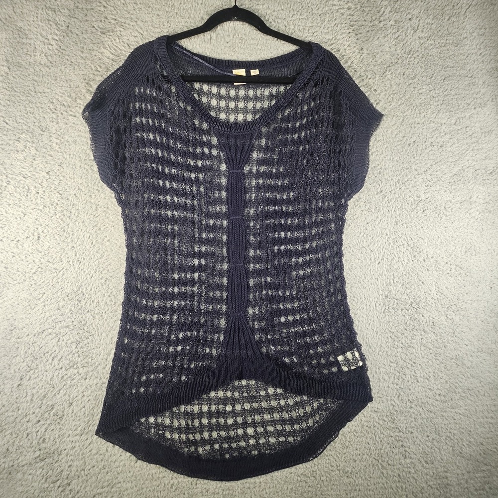 Yellow Bird Anthropologie Top Womens S Mesh‎ Open Knit Swim Cover Beachy Coastal